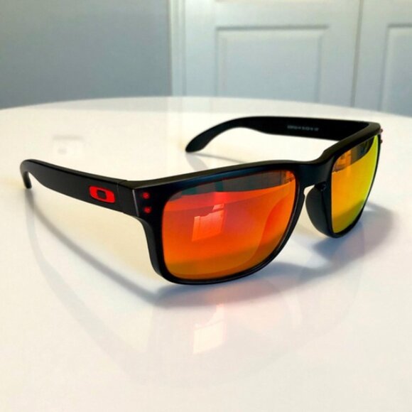 Red Prizm Polarized OAKLEY HOLBROOK Black Matte Frame 9102 - Picture 8 of 11